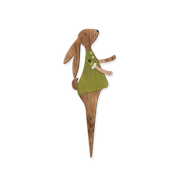 Holz-Stecker Hase | grün