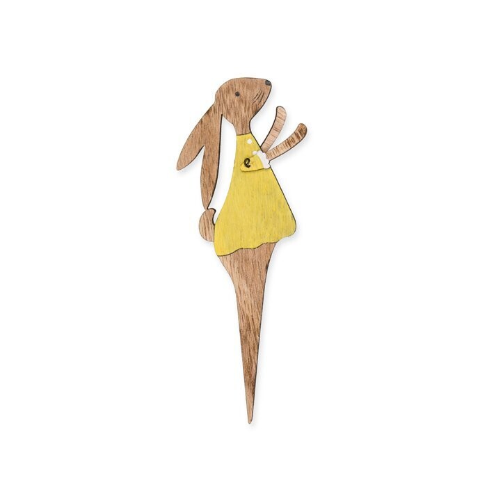 Holz-Stecker Hase | gelb