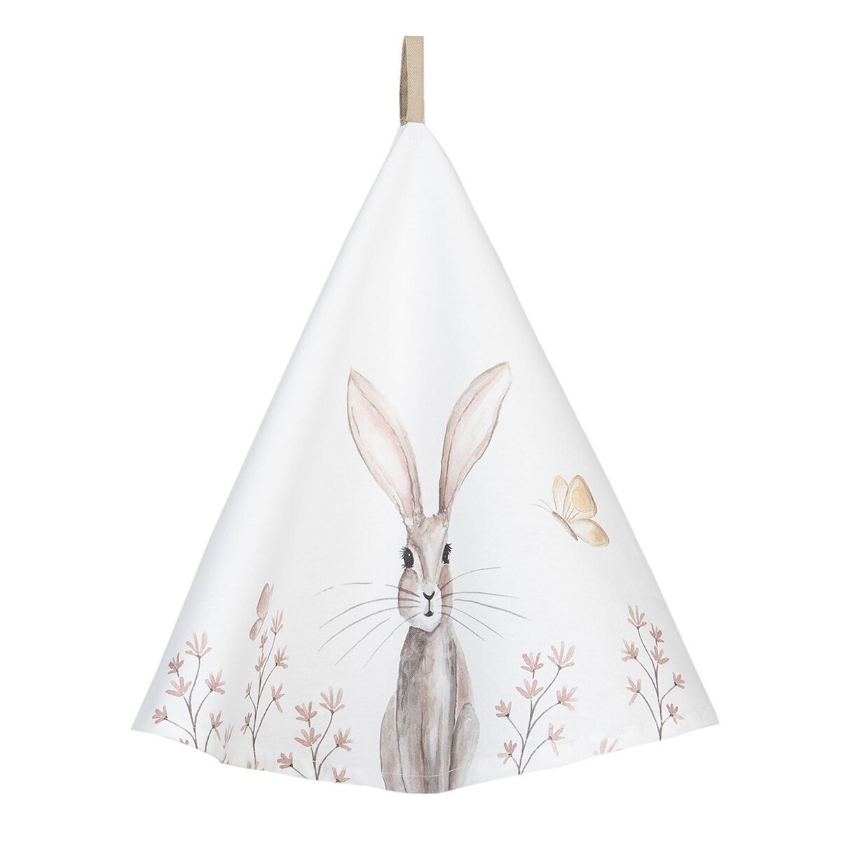 Küchentuch rund "Hase und Schmetterling"