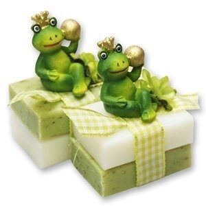 Schafmilchseife Gästeseife 2x25g, dekoriert mit Froschkönig, Classic/Eisenkraut Schafmilchseife Gästeseife 2x25g, dekoriert mit Froschkönig, Classic/Eisenkraut