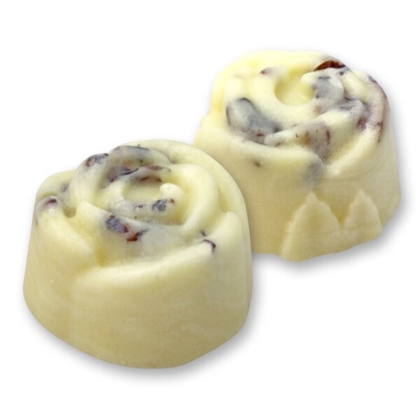 Badebutter-Rose mit Schafmilch 30g, Rosenblüten/Rose Badebutter-Rose mit Schafmilch 30g, Rosenblüten/Rose