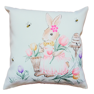 Kissenhülle 40x40 "Osterhasenmädchen"
