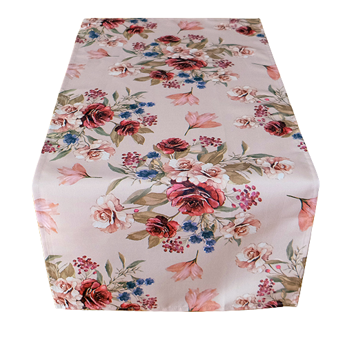 Läufer 40/90 Druckdesign "Blumen", bunt