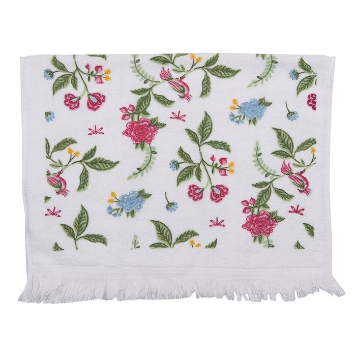 Gästehandtuch mit Blättern & Blüten
