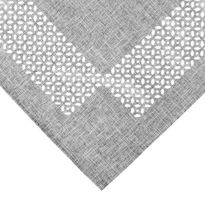 Mitteldecke 85/85 Durchbrochene Ornamente - grau