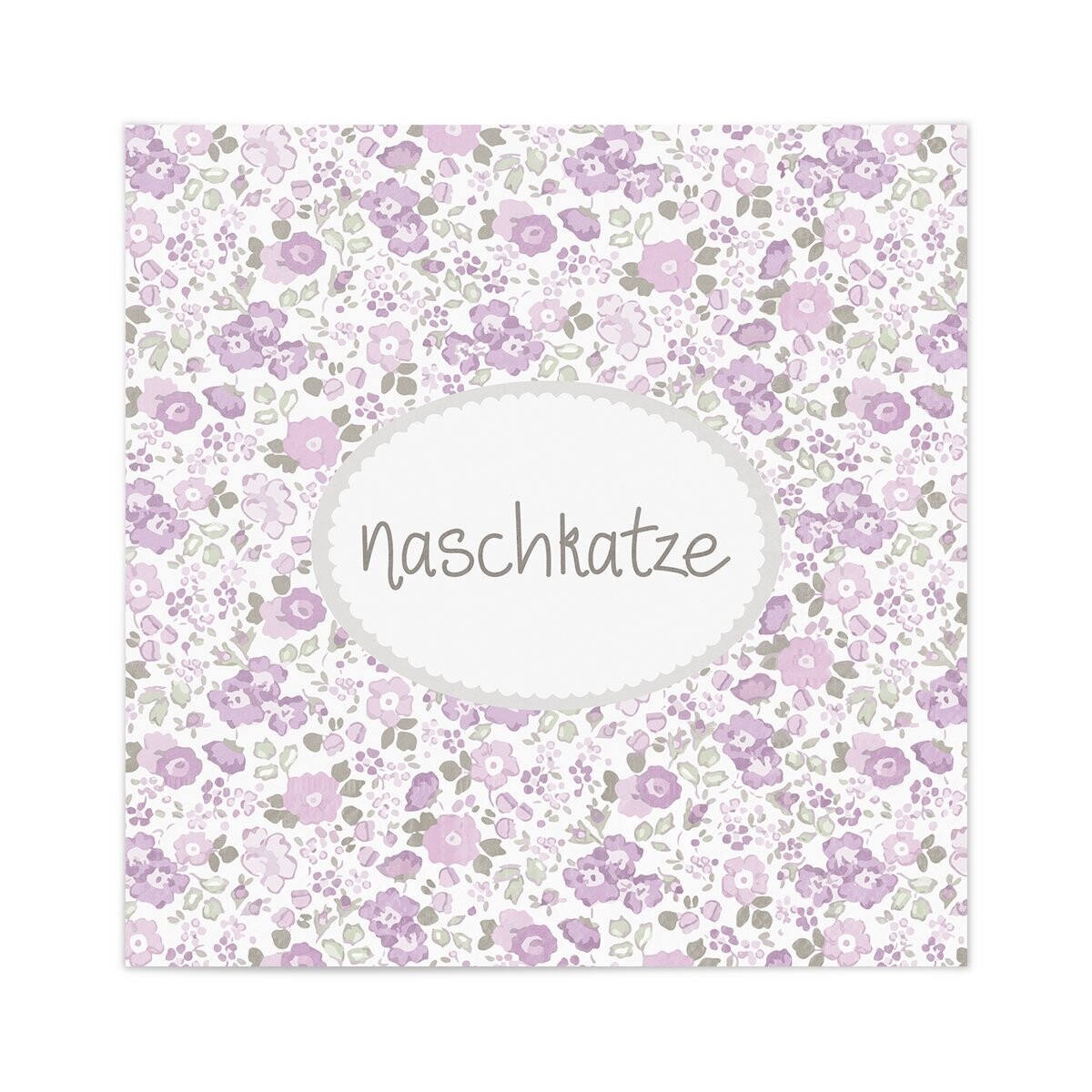 Serviette "Naschkatze" lila