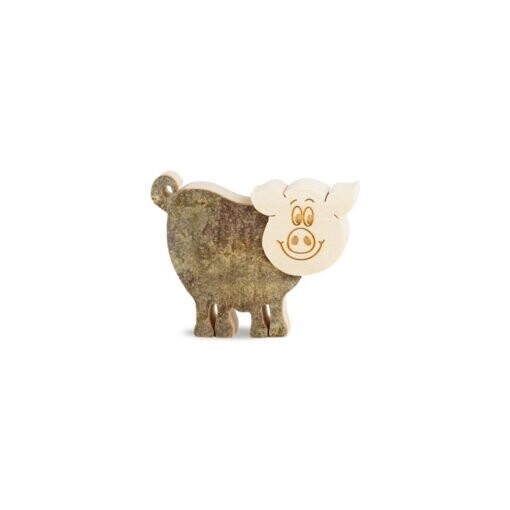 Schwein aus Holz - Glücksschwein