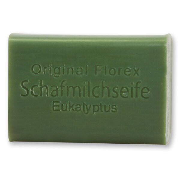 Schafmilchseife eckig, 100 g Eukalyptus