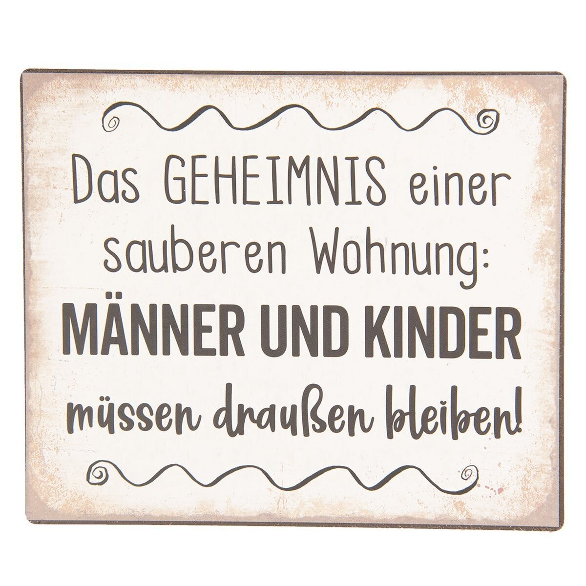 Textschild "Das Geheimnis einer...."