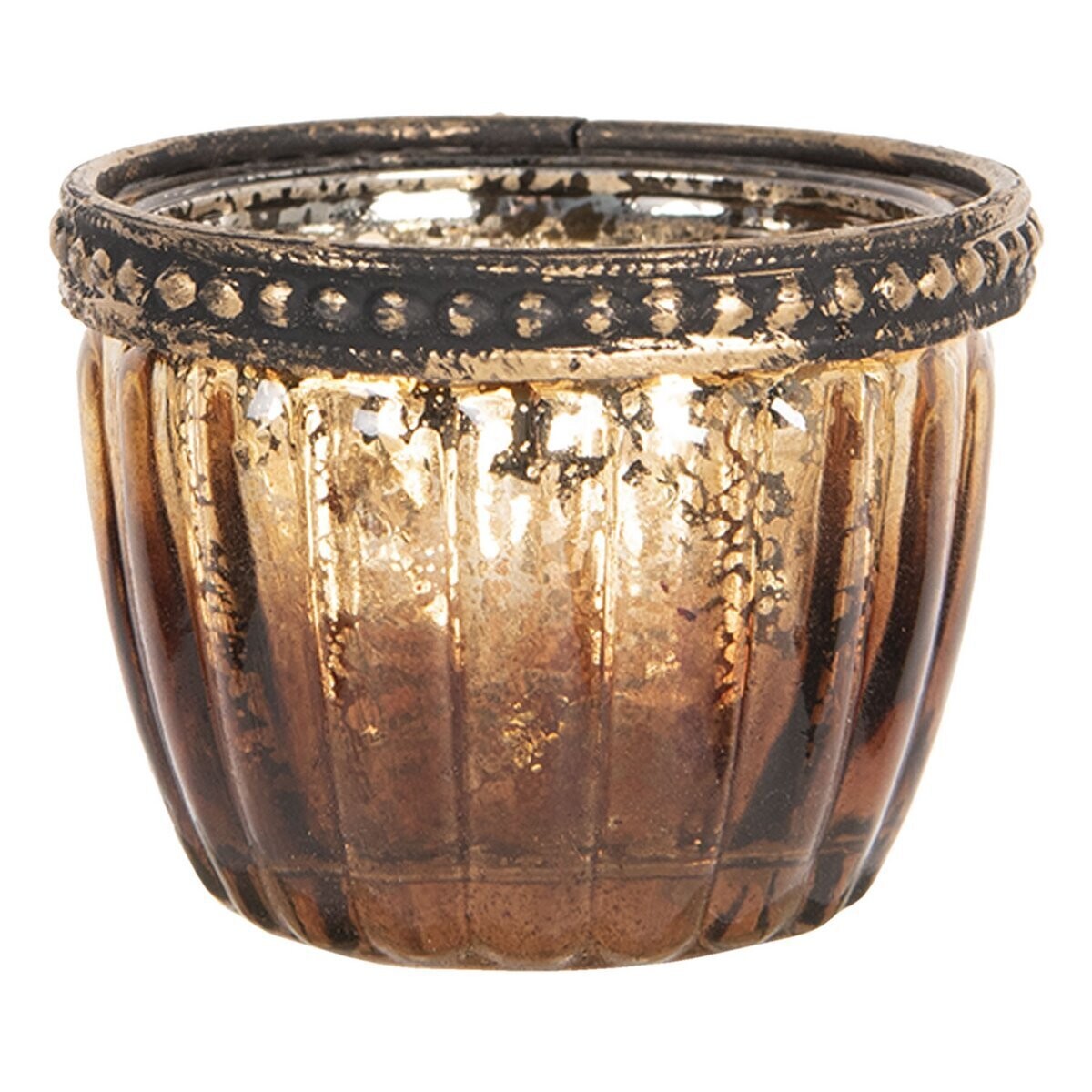 Teelichthalter - Gold/Bronze