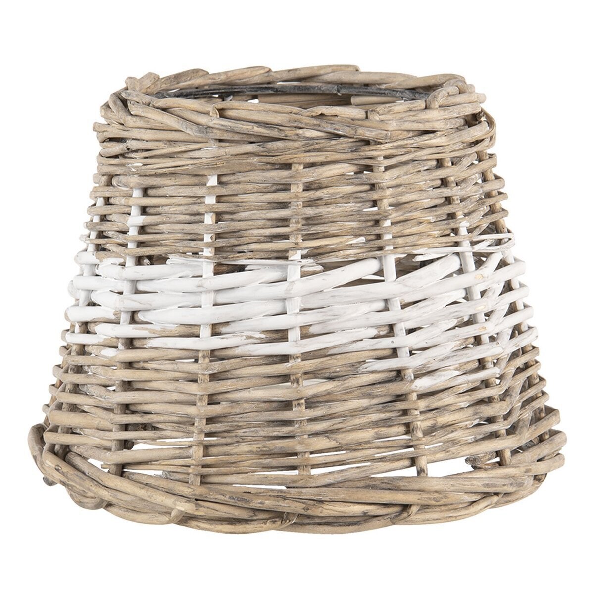Lampenschirm Rattan - beige/weiß