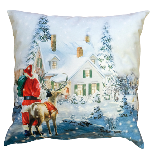 Kissenhülle | Weihnachtsmann & Rentier