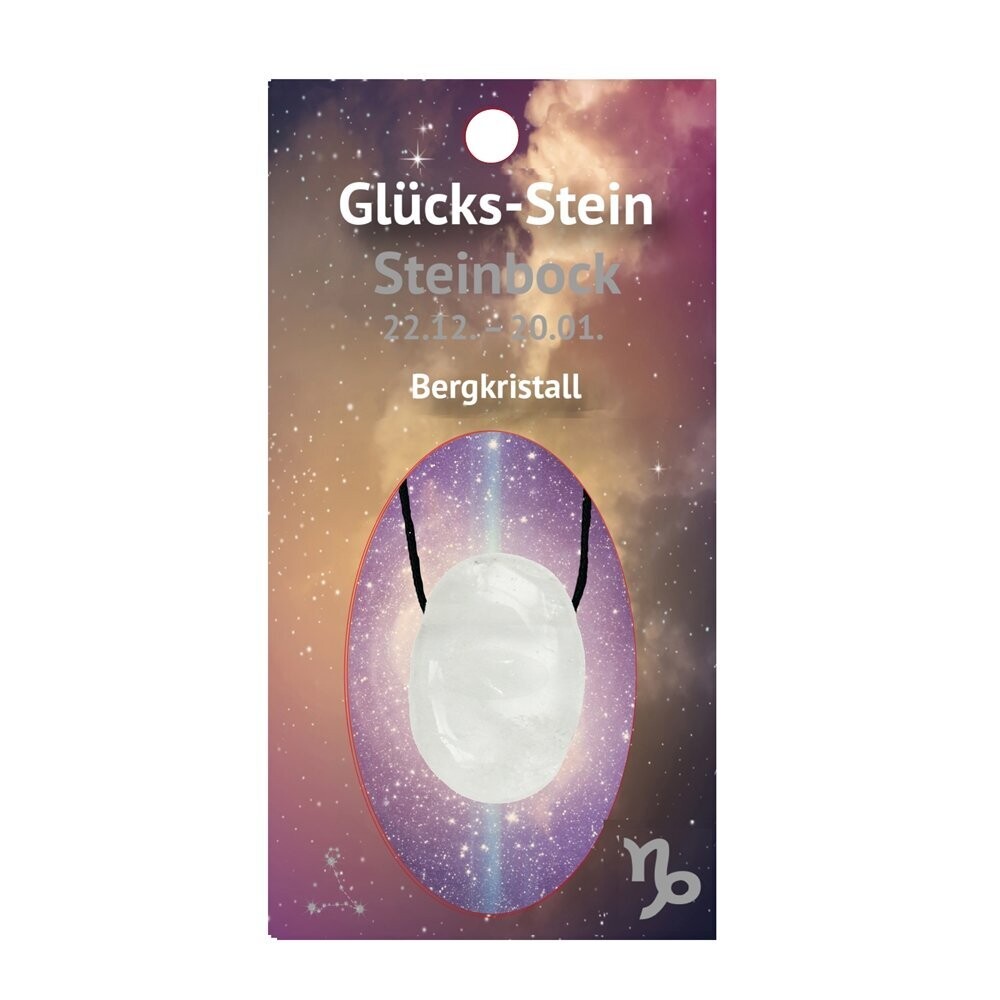 Sternzeichenkette mit Bergkristall (22.12 - 19.01 Steinbock)