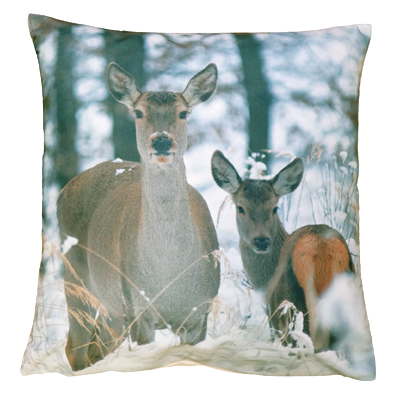 Kissenhülle | Rehe im Schnee