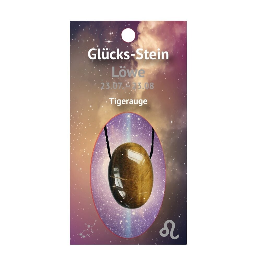 Sternzeichenkette mit Tigerauge (23.07 - 22.08 Löwe)