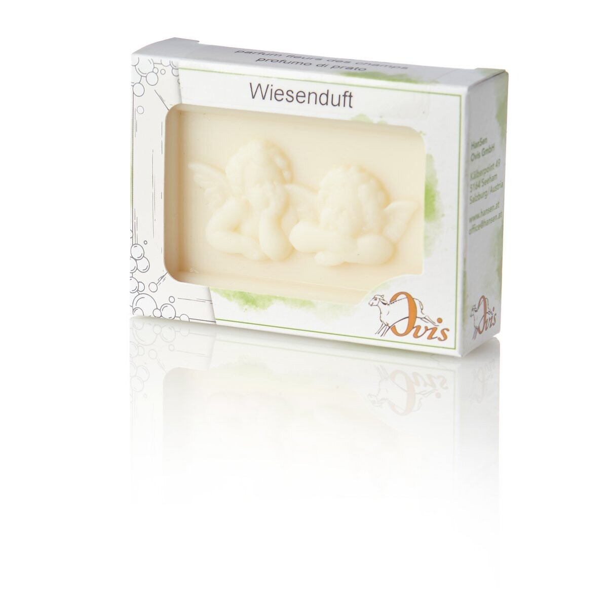Schafmilchseife eckig verpackt | Wiesenduft