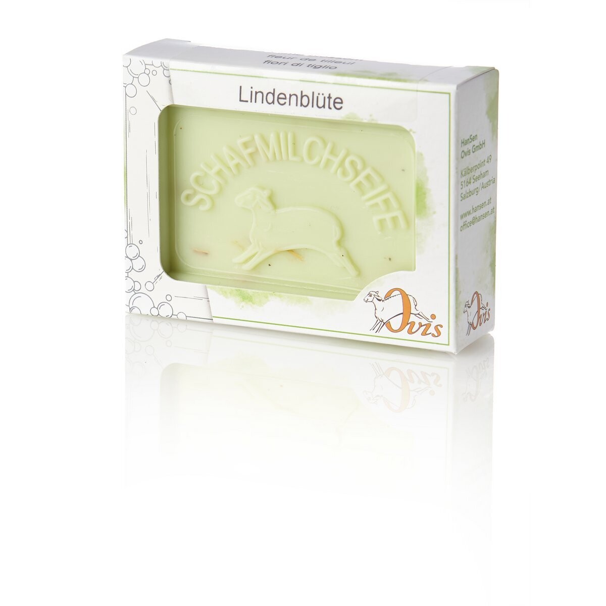 Schafmilchseife eckig verpackt | Lindenblüte