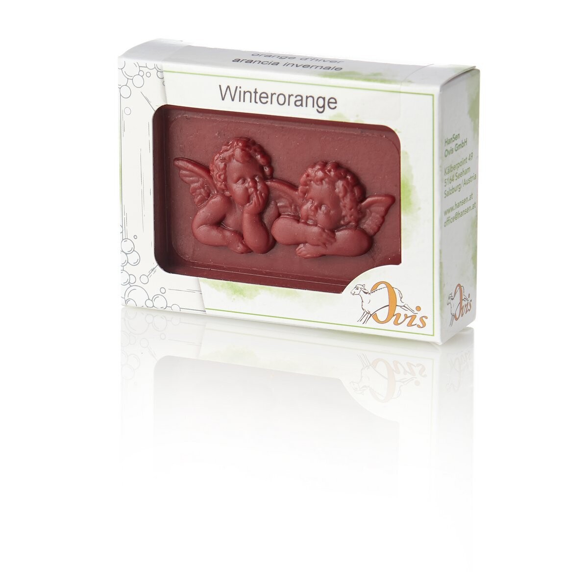 Schafmilchseife eckig verpackt | Winterorange