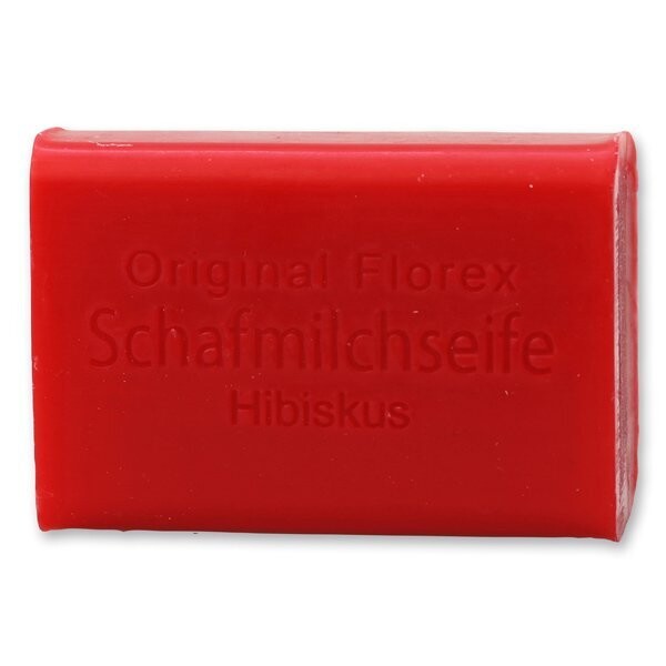 Schafmilchseife eckig 100g, Hibiskus Schafmilchseife eckig 100g, Hibiskus