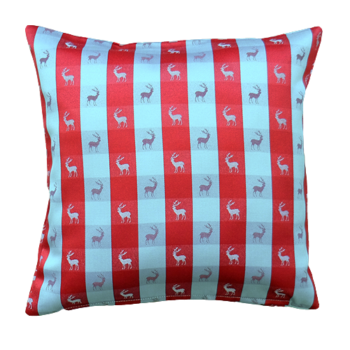 40x40 Kissenhülle Karodesign Hirsch rot