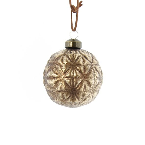 Weihnachtskugel aus Glas | braun