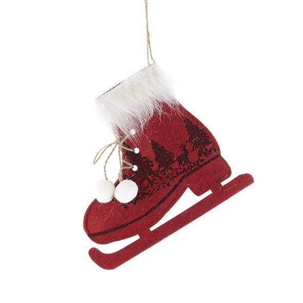 Filz Schlittschuh | rot Filz Schlittschuh | rot