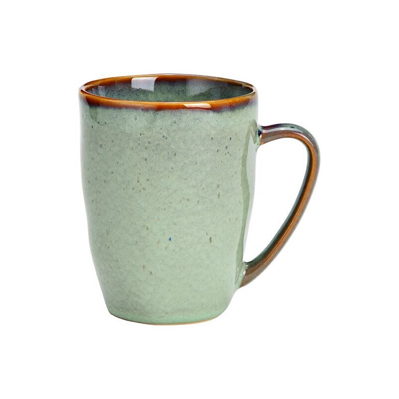 Becher aus Steingut / grün
