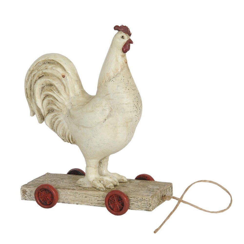 Deko Hahn auf Rollen