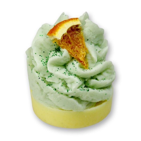 Badebutter-Twist mit Schafmilch 50g, Orangenspalte/Limette-Grüner Tee