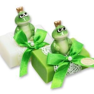Schafmilchseife eckig 100g, dekoriert mit Froschkönig, Classic oder Apfel Schafmilchseife eckig 100g, dekoriert mit Froschkönig, Classic oder Apfel