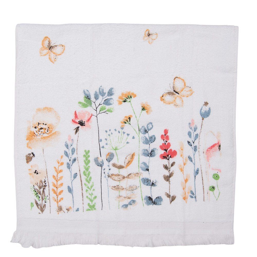 Gästehandtuch mit Wiesenblumen