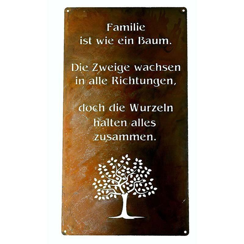 Deko Schild rost | Spruch Familie