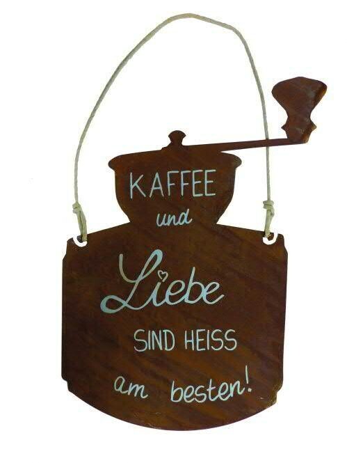 Deko Schild rost | Kaffee & Liebe