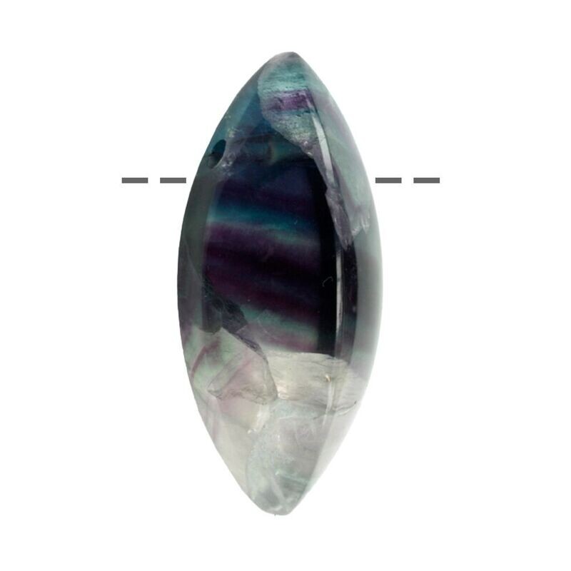 Navette Fluorit gebohrt | 3cm Navette Fluorit gebohrt | 3cm