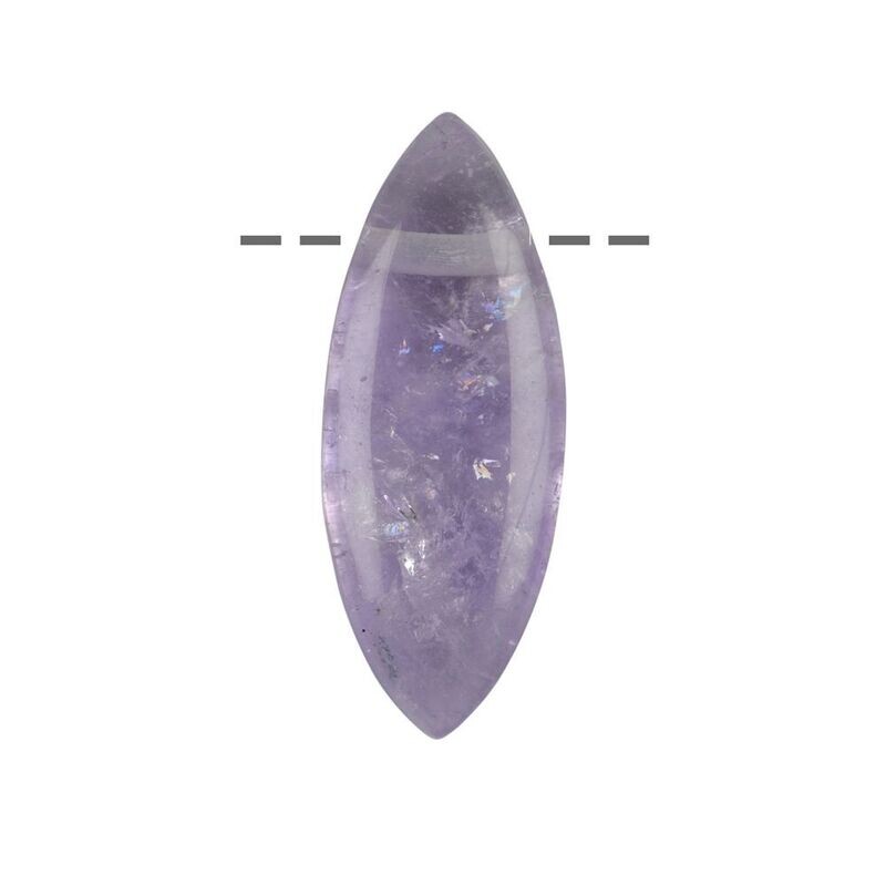 Navette schmal gebohrt | Amethyst Navette schmal gebohrt | Amethyst
