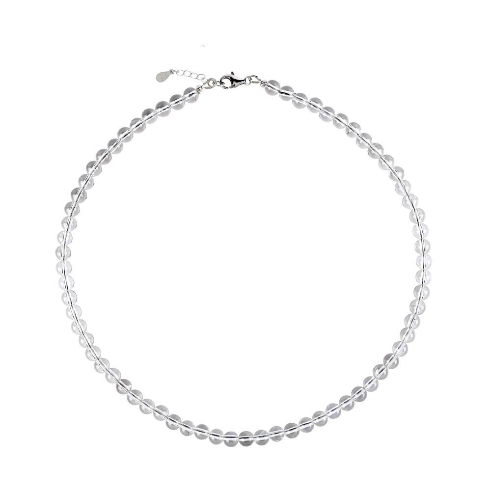 Kette Bergkristall Kugeln | 6mm