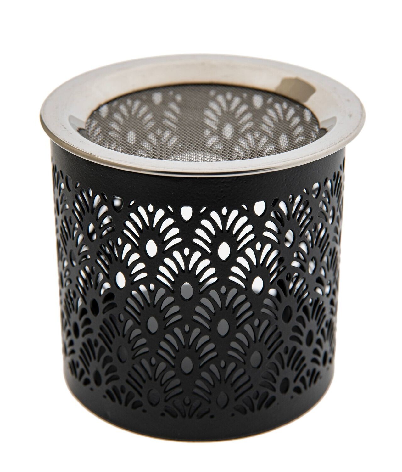 Siebgefäß | Ornament schwarz/silber