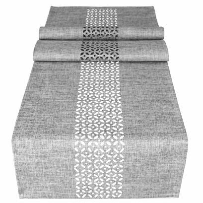 Läufer 40/140 Durchbrochene Ornamente - grau
