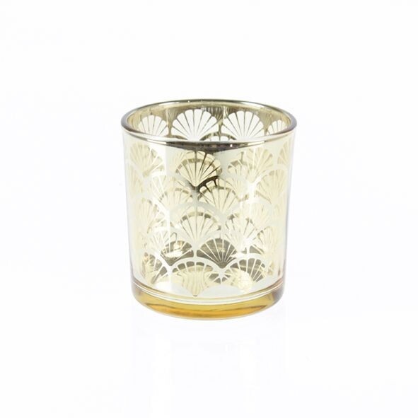 Glaswindlicht Muscheln gold | klein