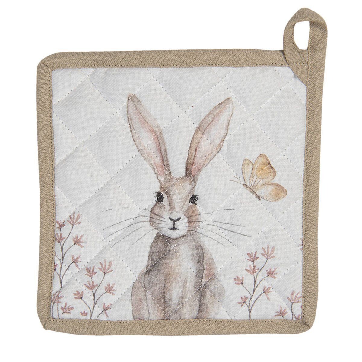 Topflappen "Hase und Schmetterling"