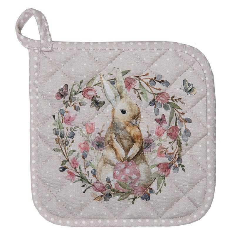 Topflappen | Hase & Blumen