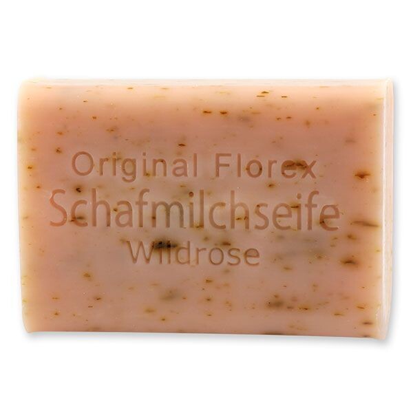 Schafmilchseife eckig, 100 g Wildrose