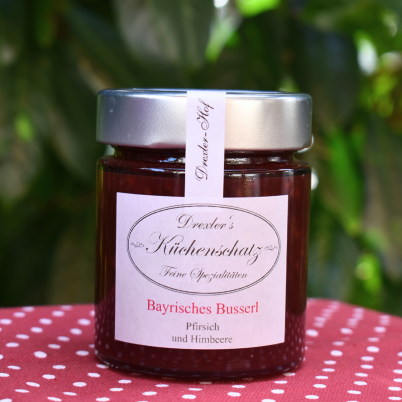 Marmelade | Bayerisches Busserl | Pfirsich und Himbeere Marmelade | Bayerisches Busserl | Pfirsich und Himbeere