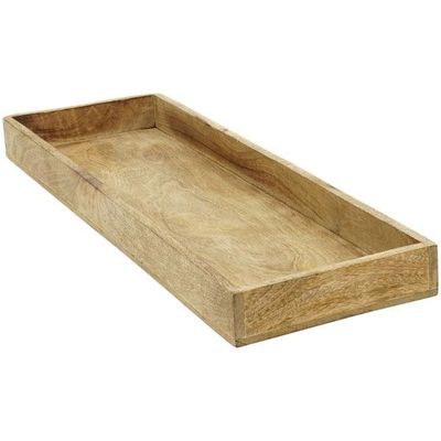 Holz Tablett | rechteckig schlicht