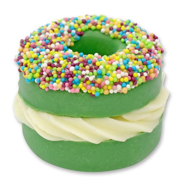 Badebutter-Donut mit Schafmilch 60g, Zuckerstreusel/Limette-Grüner Tee