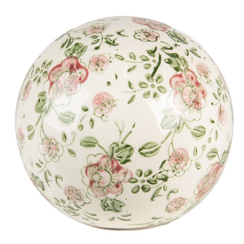 Keramik Kugel mit Blumen