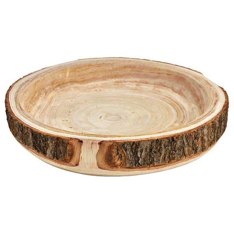 Holz Schale mit Rinde