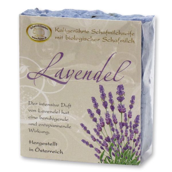 Kaltgerührte Schafmilchseife 150g klassisch verpackt, Lavendel Kaltgerührte Schafmilchseife 150g klassisch verpackt, Lavendel