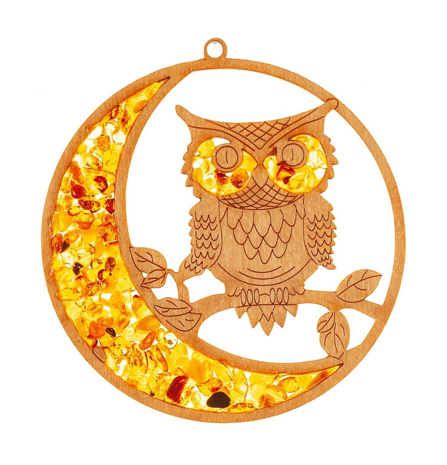 Fensterbild  Bernstein Suncatcher | Eule