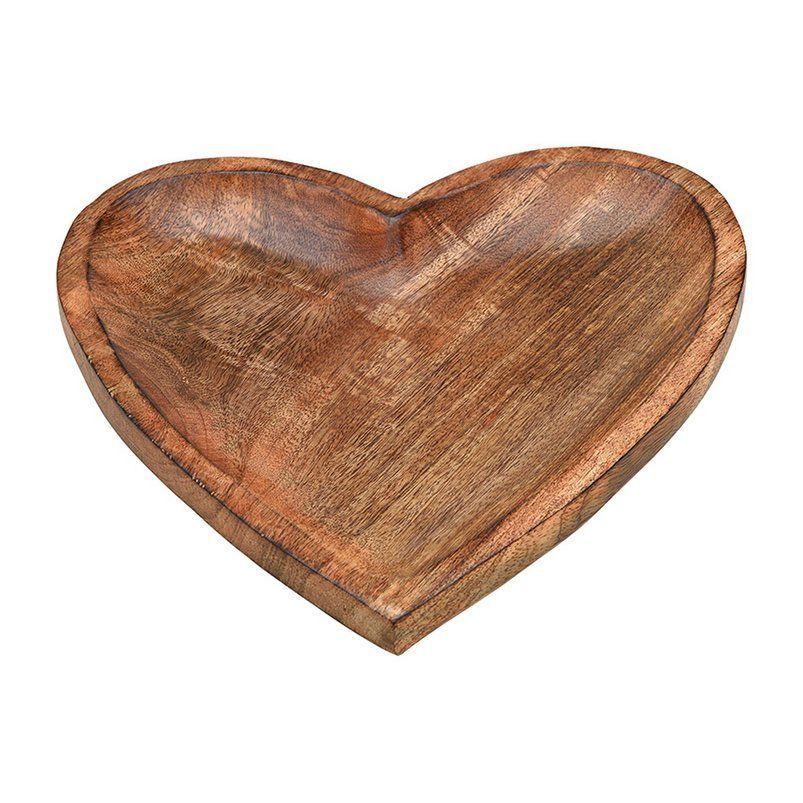 Deko Schale Herz aus Mangoholz